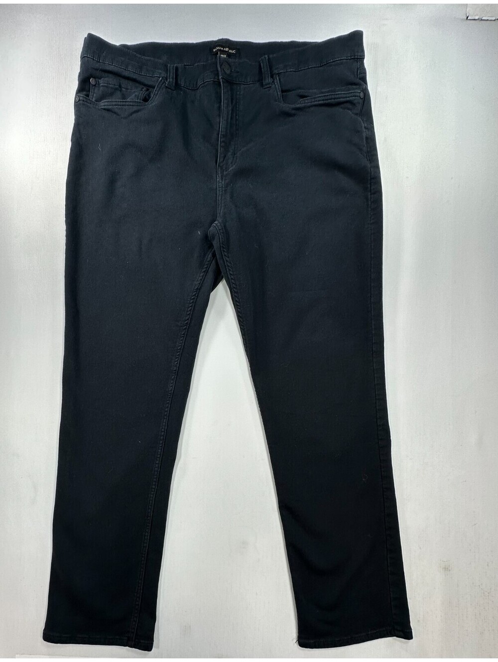 Banana Republic Flat Straight Denim Jeans Black Mens 38/32
